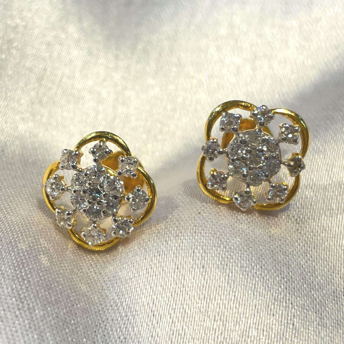 Diamond Clover Earrings Suvera Jewelery