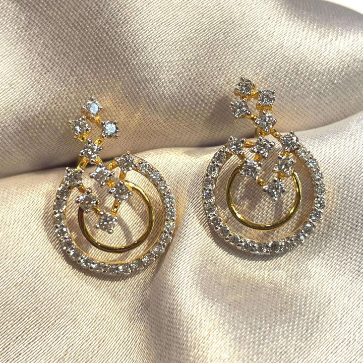 Luxury Double Halo Diamond Earrings Suvera Jewelery