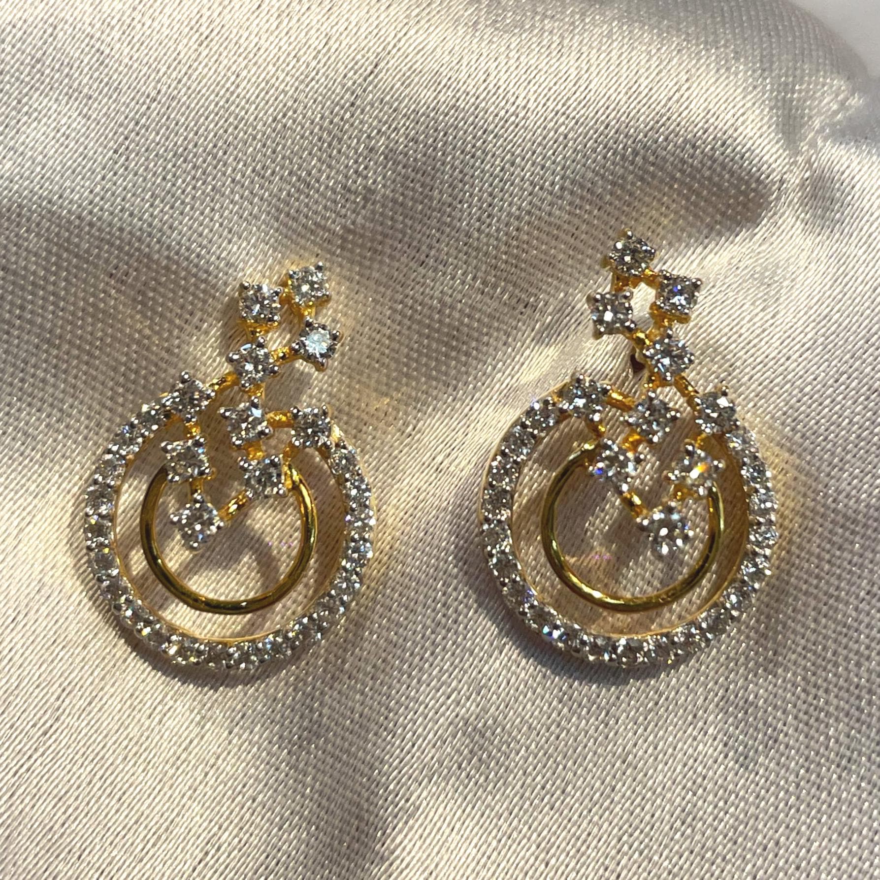 Luxury Double Halo Diamond Earrings Suvera Jewelery