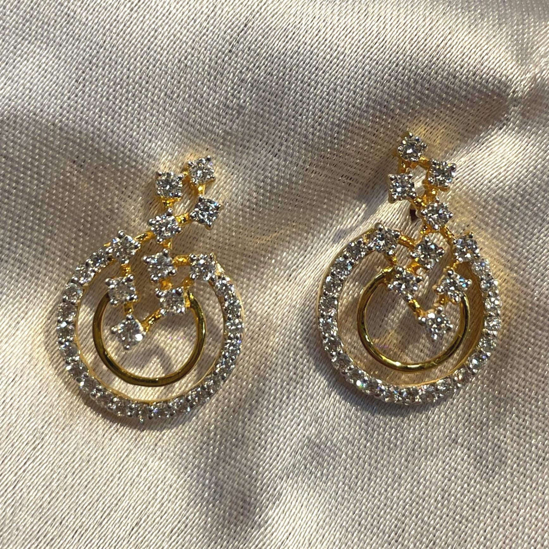 Luxury Double Halo Diamond Earrings Suvera Jewelery