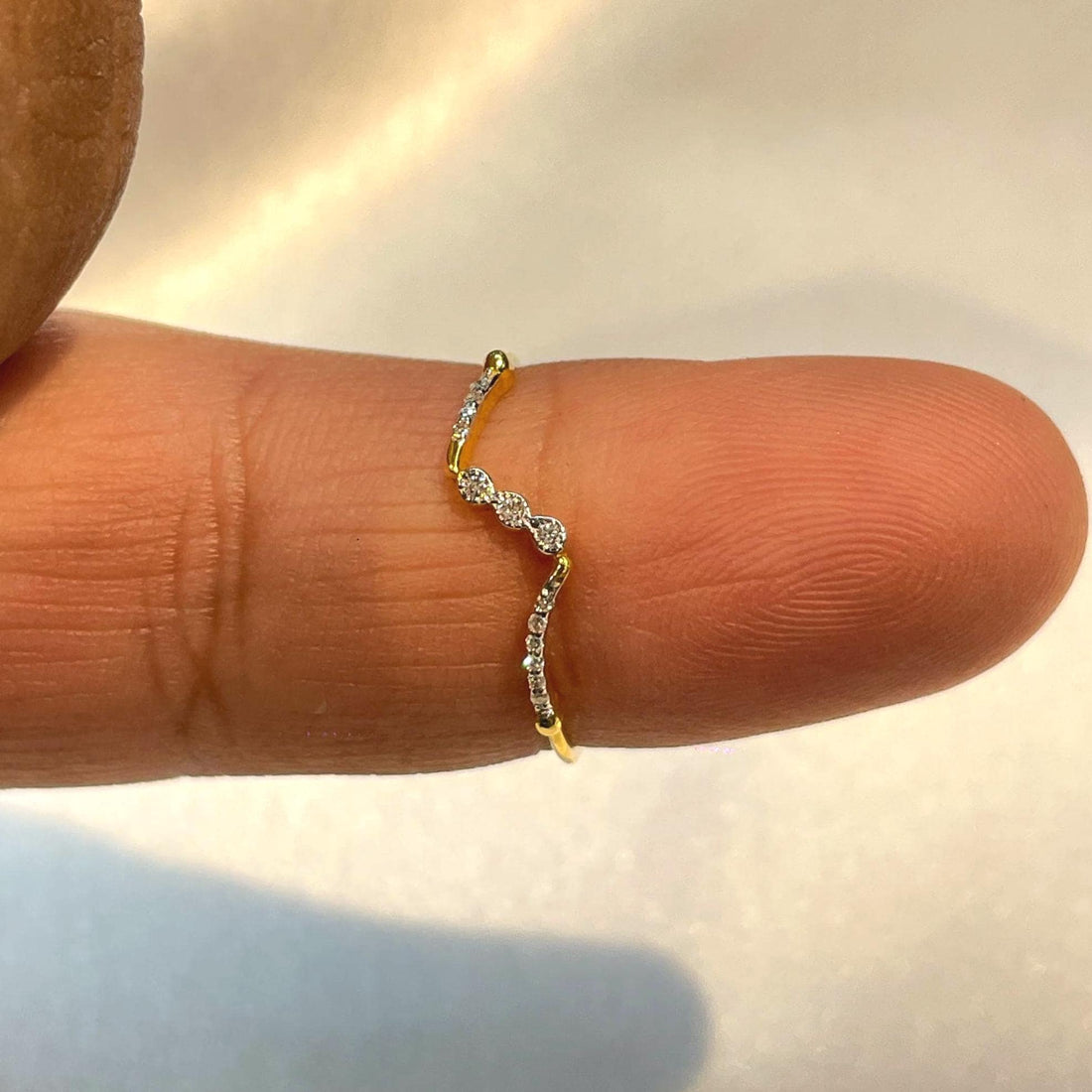 Minimal Dainty Stackable Diamond Ring for Her Suvera Jewelery 14k_Gold_Ring 18k_Gold_Ring Anniversary_gift Cocktail_Ring Dainty_Gold_Ring Diamond_Ring Engagement_Ring Gift_for_Her Gold_Jewelry Gold_Ring Gold_Ring_Women Promise_Ring