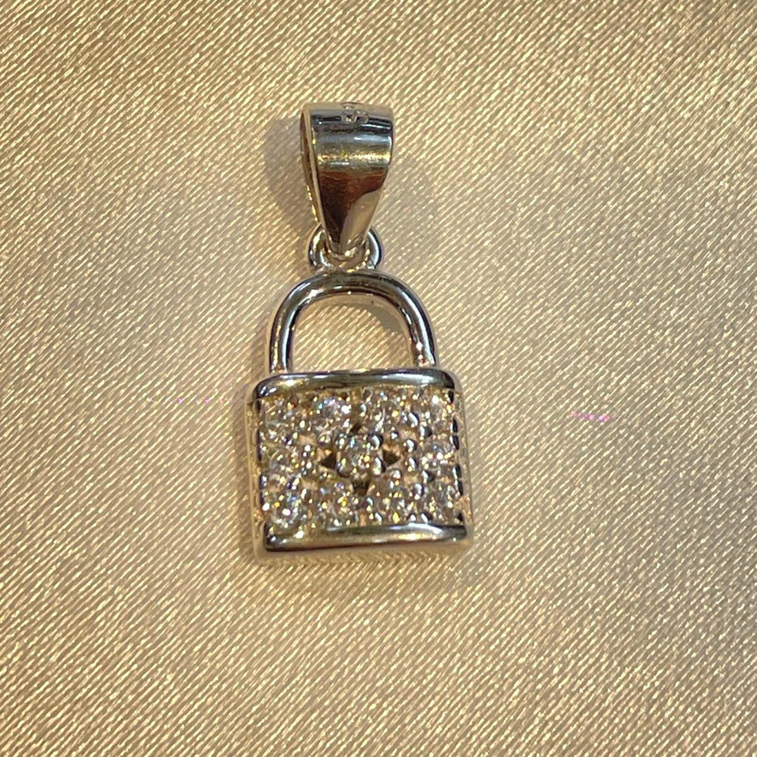 Crystal-Encrusted Sterling Silver Lock Pendant, Symbol of Love & Security Suvera Jewelery birthday_gift birthstone_necklace charm_necklace Christmas_Gift custom_pendant dainty_necklace diamond_necklace everyday_necklace gift_for_her