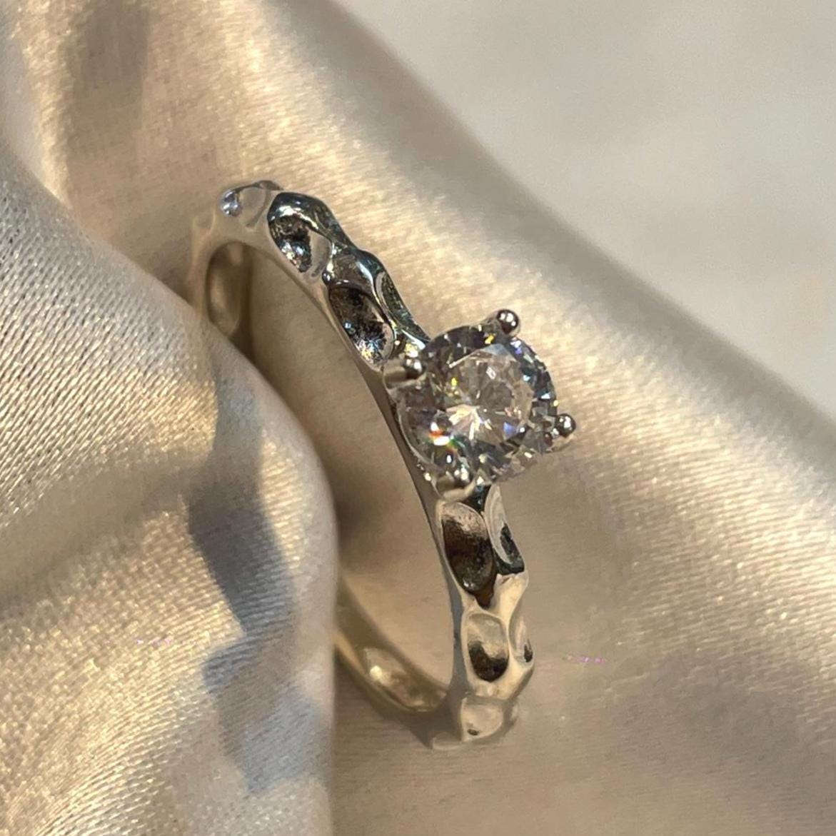 Minimalist Sterling Silver Solitaire Ring Suvera Jewelery
