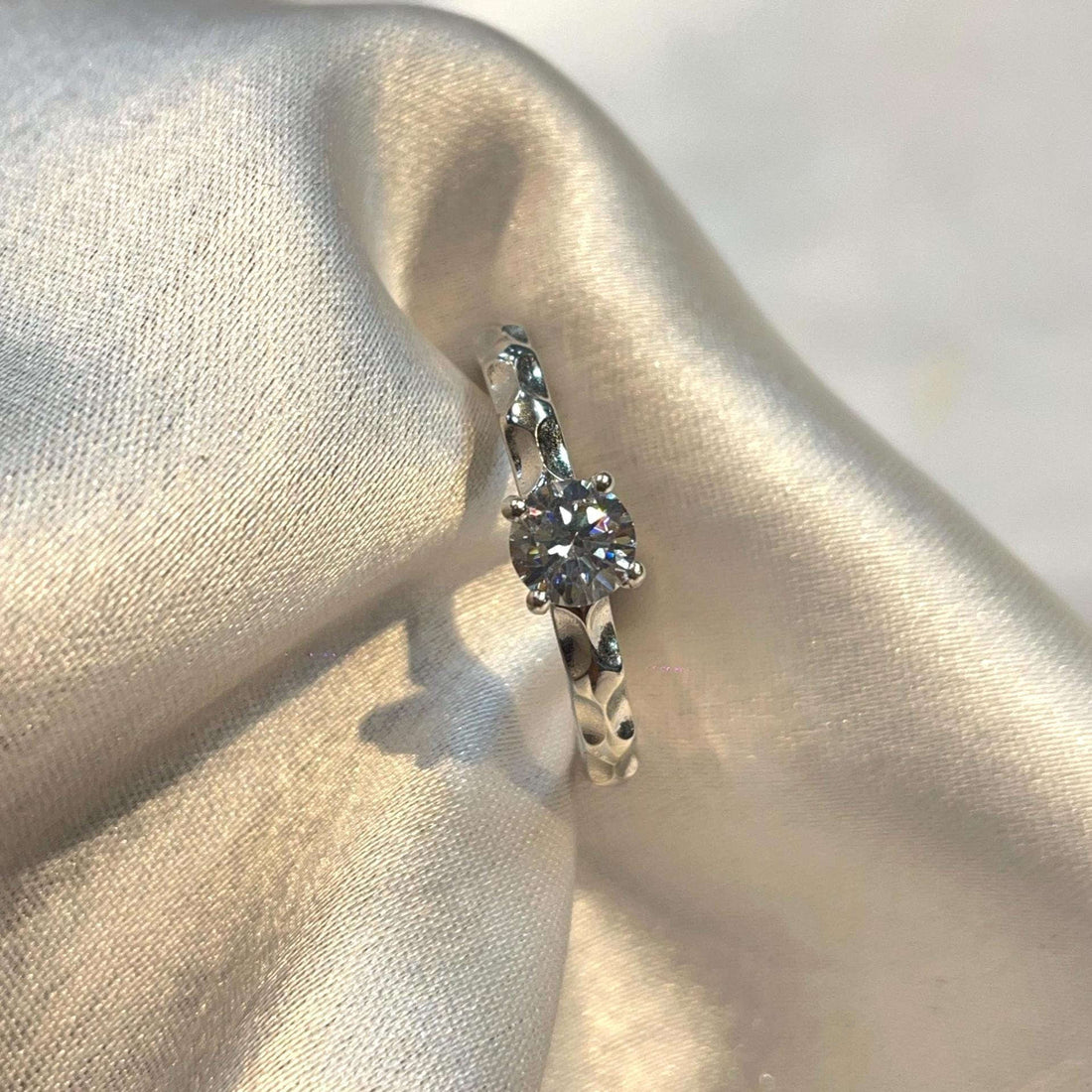 Minimalist Sterling Silver Solitaire Ring Suvera Jewelery