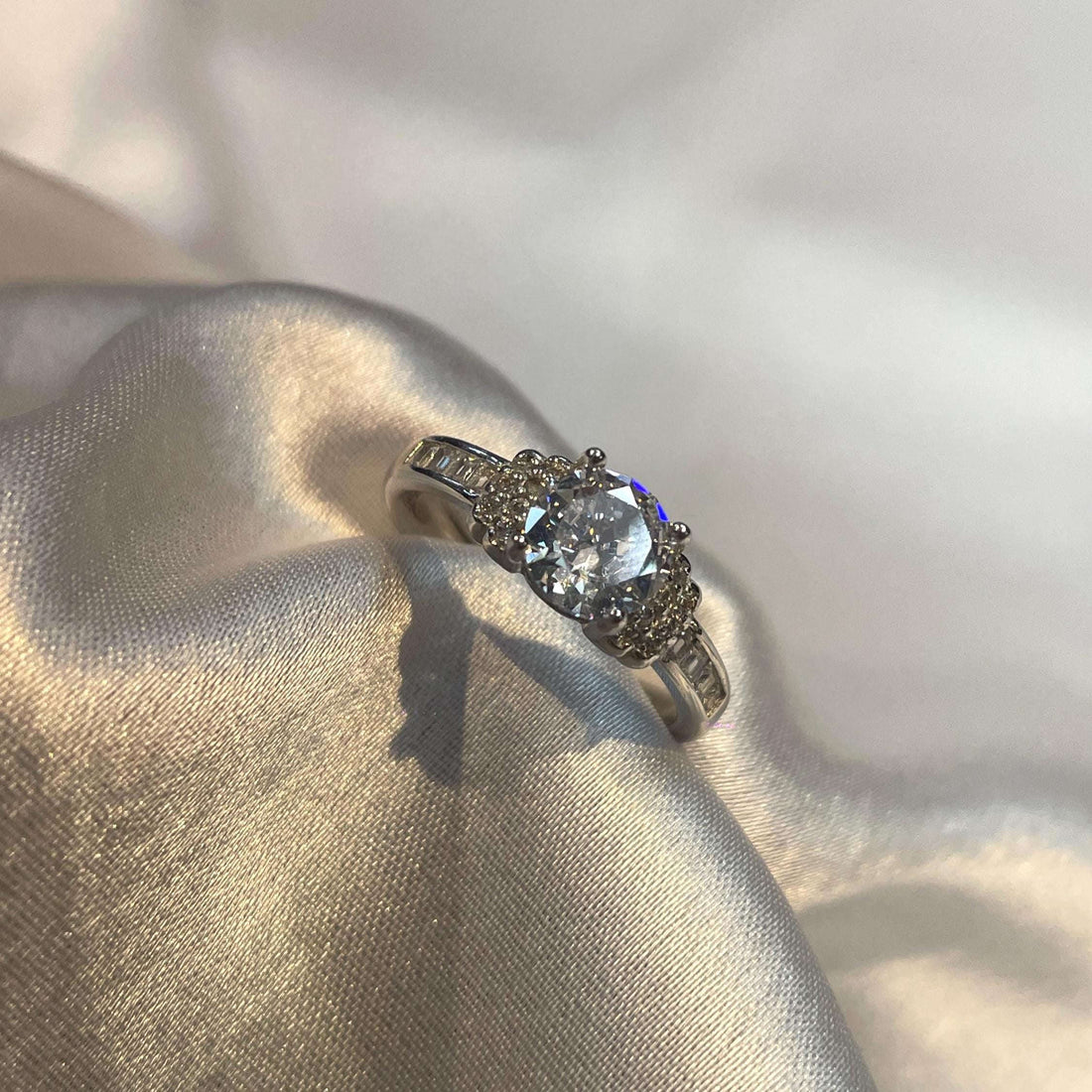Classic Halo-Style Sparkling Promise Ring for Women Suvera Jewelery