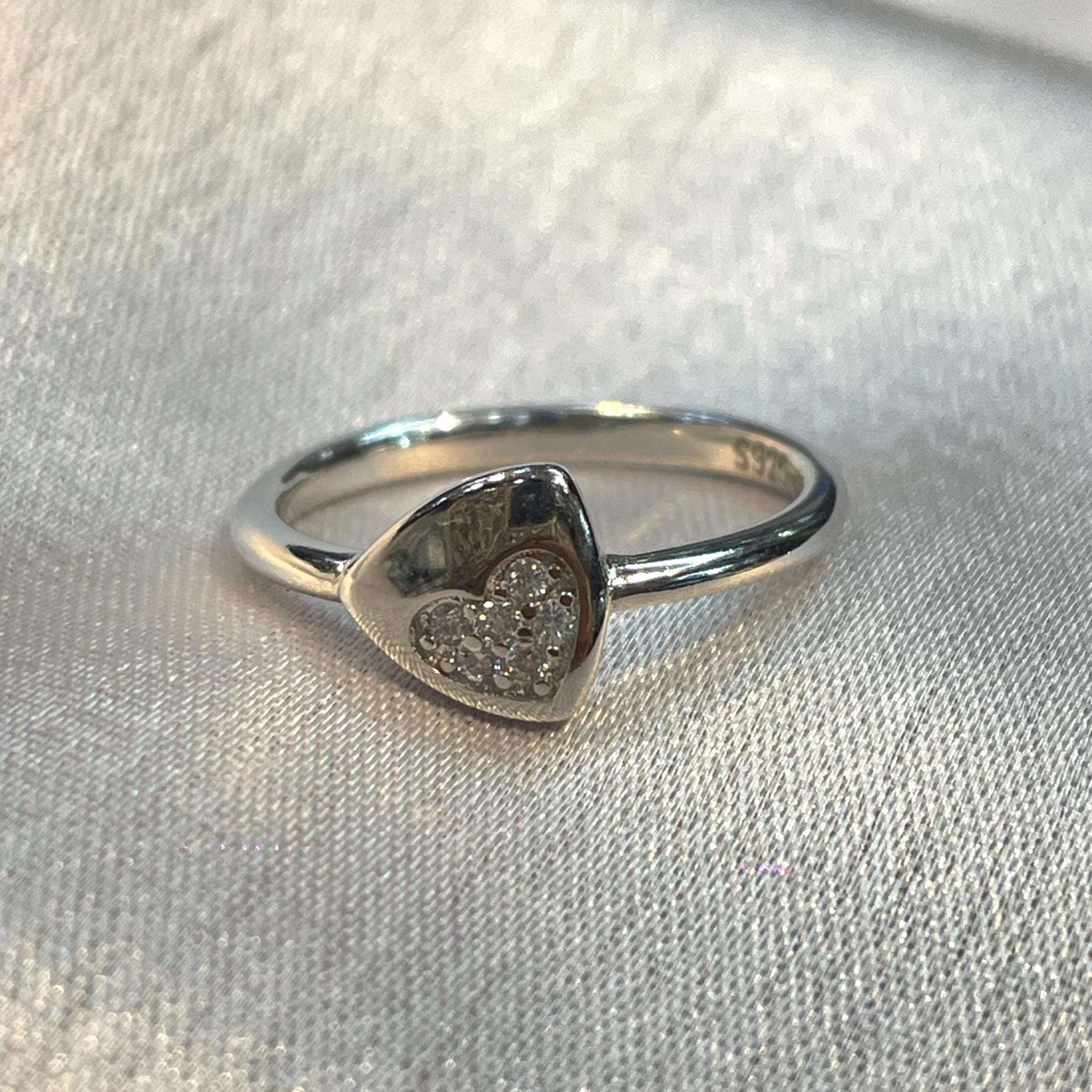 Sweet 16 Birthday Gift-Sterling Silver Heart Ring Suvera Jewelery