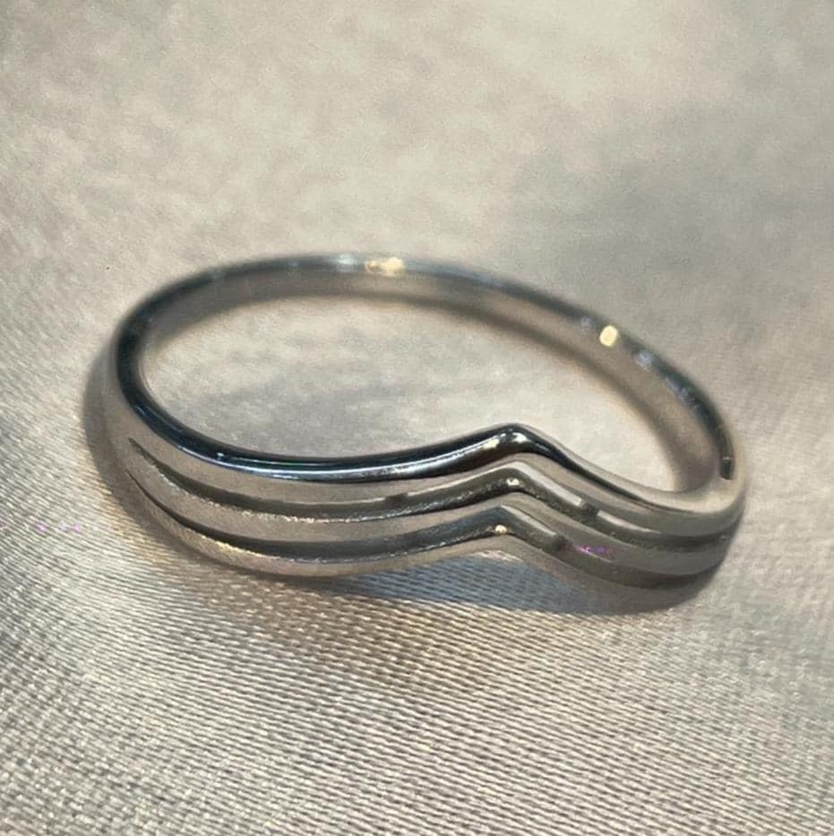 Tri-Chevron Stackable Ring  for Her Suvera Jewelery 925_Silver_Ring Christmas_Gift Cocktail_Ring Diamond_Ring Engagement_Ring Gift_for_Her Handmade_Ring Personalized_Gift Promise_Ring Silver_Ring Statement_Ring Wedding_Band Womens_Ring