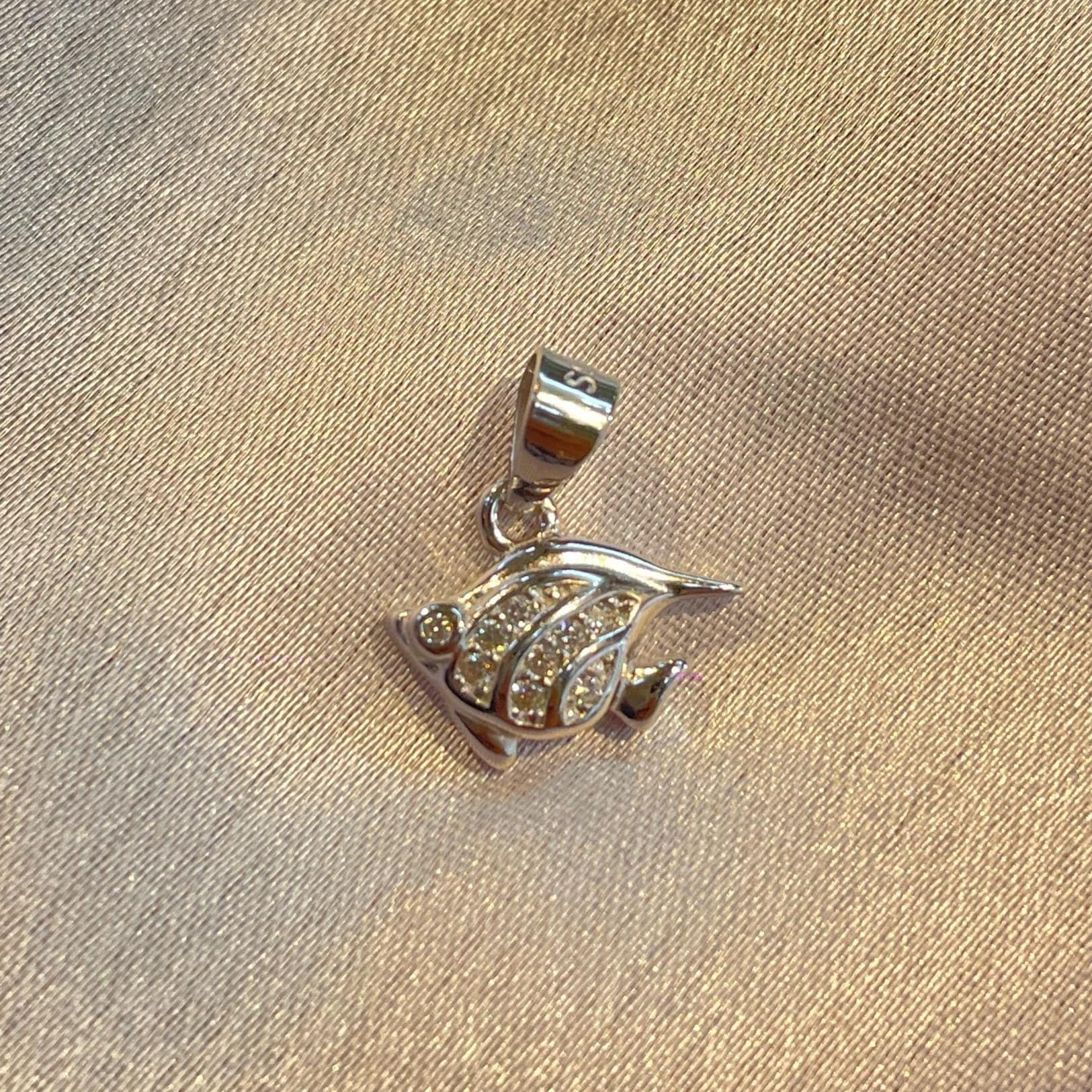 Sterling Silver Angler Fish Pendant with Pave Cz Accents Suvera Jewelery anniversary_gift christmas_gifts custom_pendant delicate_necklace diamond_necklace fish_necklace gift_for_her handmade_jewelry necklace necklace_for_her