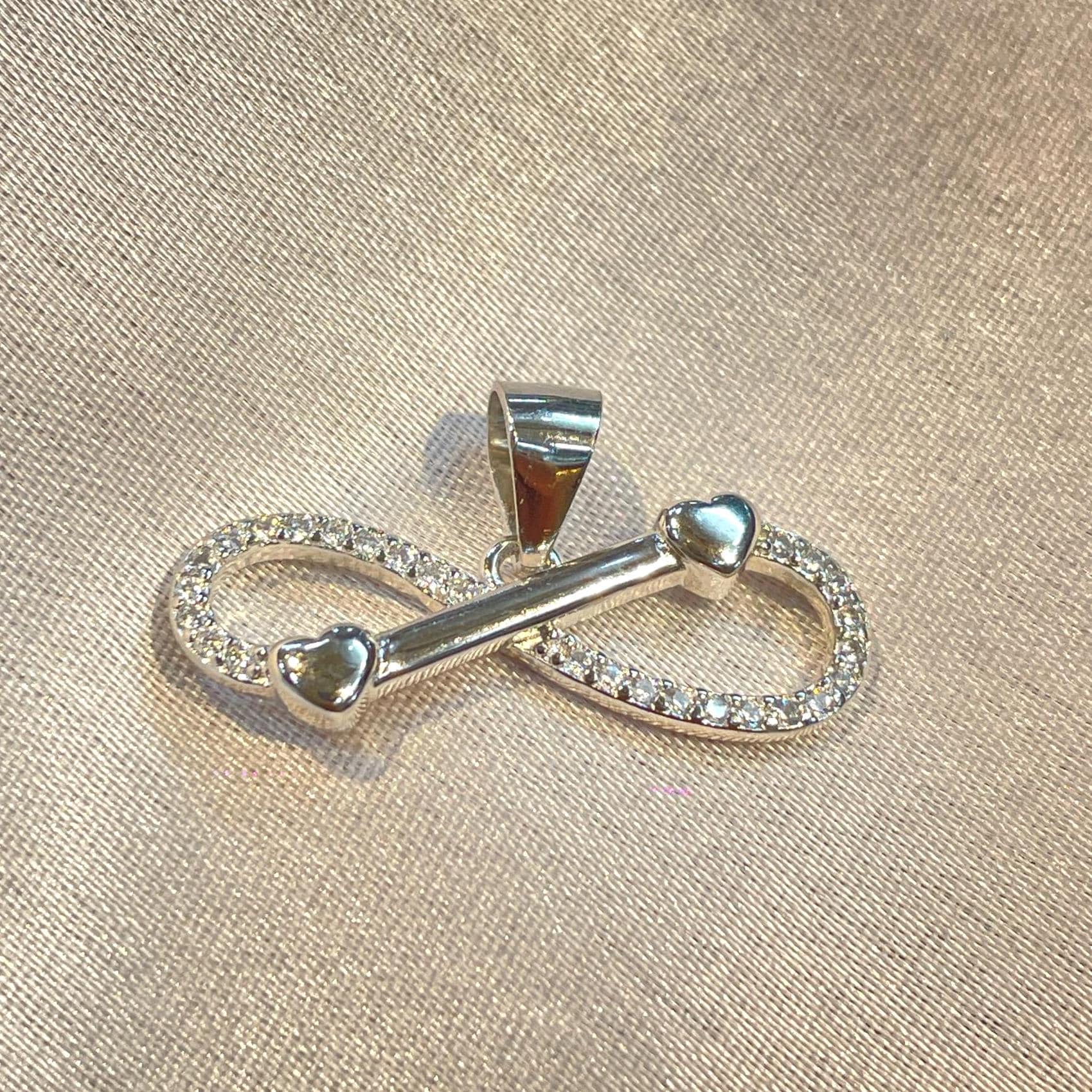 Infinity Heart Pendant with Cz Accents in Sterling Silver Symbol of Love Suvera Jewelery anniversary_gift birthday_gift charm_necklace delicate_necklace diamond_necklace everyday_necklace gift_for_her heart_pendant minimalist_necklace