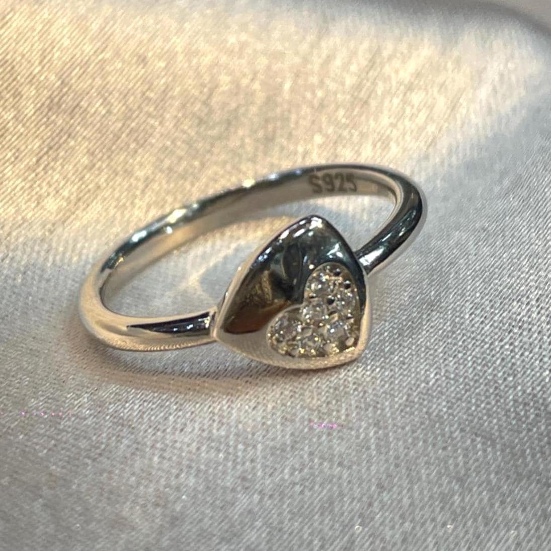 Sweet 16 Birthday Gift-Sterling Silver Heart Ring Suvera Jewelery