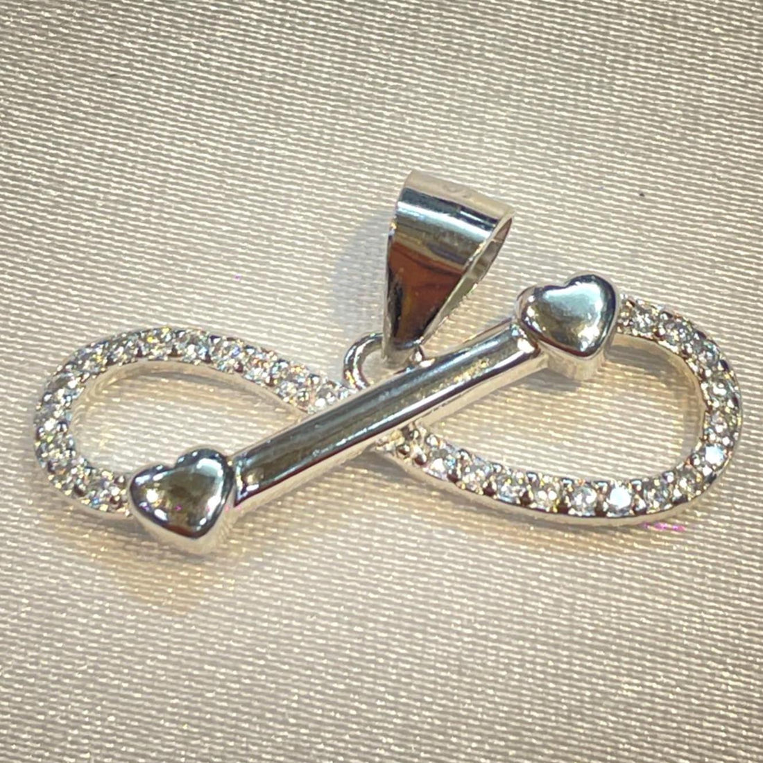 Infinity Heart Pendant with Cz Accents in Sterling Silver Symbol of Love Suvera Jewelery anniversary_gift birthday_gift charm_necklace delicate_necklace diamond_necklace everyday_necklace gift_for_her heart_pendant minimalist_necklace
