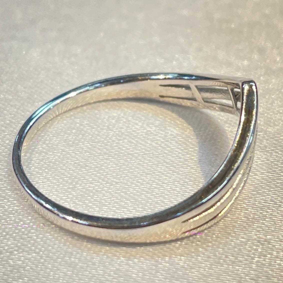 Tri-Chevron Stackable Ring  for Her Suvera Jewelery 925_Silver_Ring Christmas_Gift Cocktail_Ring Diamond_Ring Engagement_Ring Gift_for_Her Handmade_Ring Personalized_Gift Promise_Ring Silver_Ring Statement_Ring Wedding_Band Womens_Ring