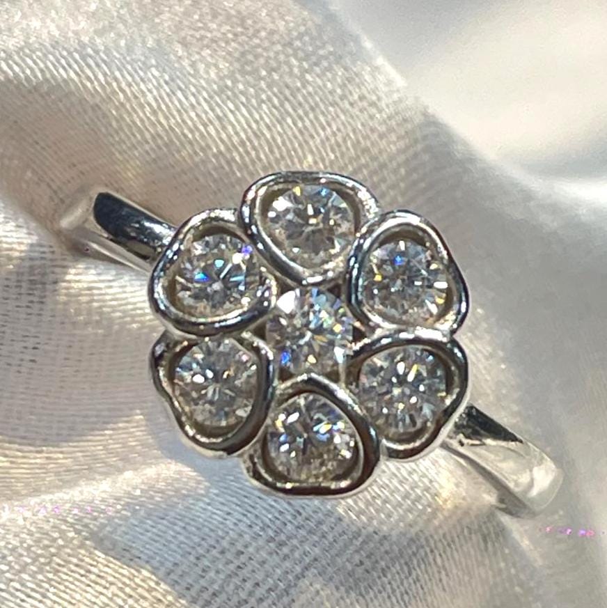 Floral Cluster Daisy Ring for Her