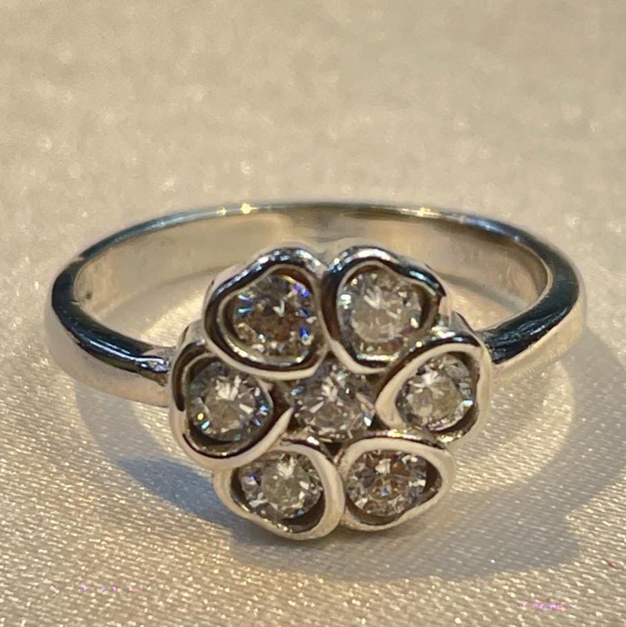 Floral Cluster Daisy Ring for Her
