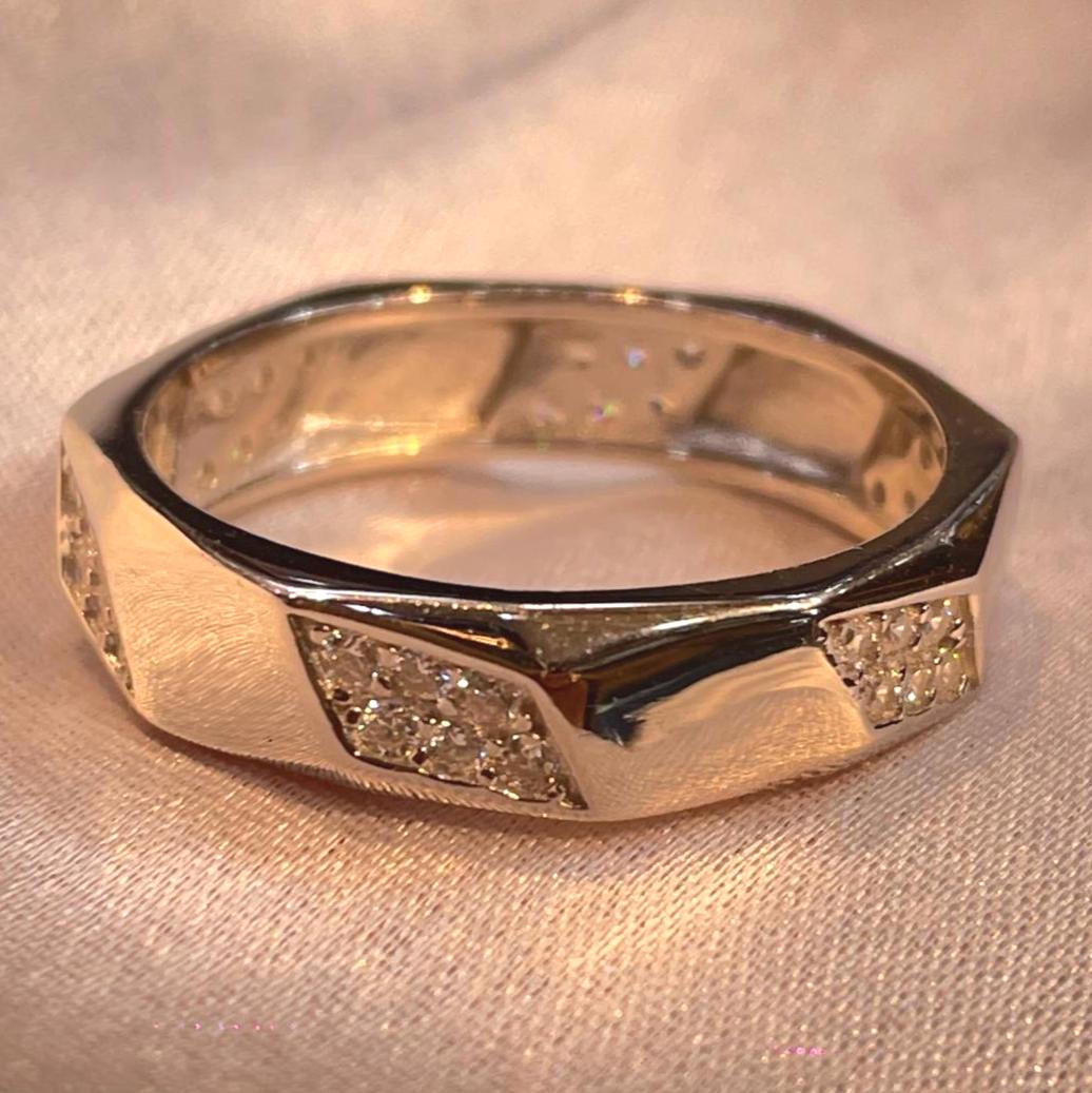 Alternating Minimalist Cz Pavé Set Ring Suvera Jewelery 925_Silver_Ring Dainty_Silver_Ring Diamond_Ring Engagement_Ring Eternity_Band Gift_for_Him Handmade_Jewelry Personalized_Gift Promise_Ring Silver_Ring silver_ring_men Statement_Ring