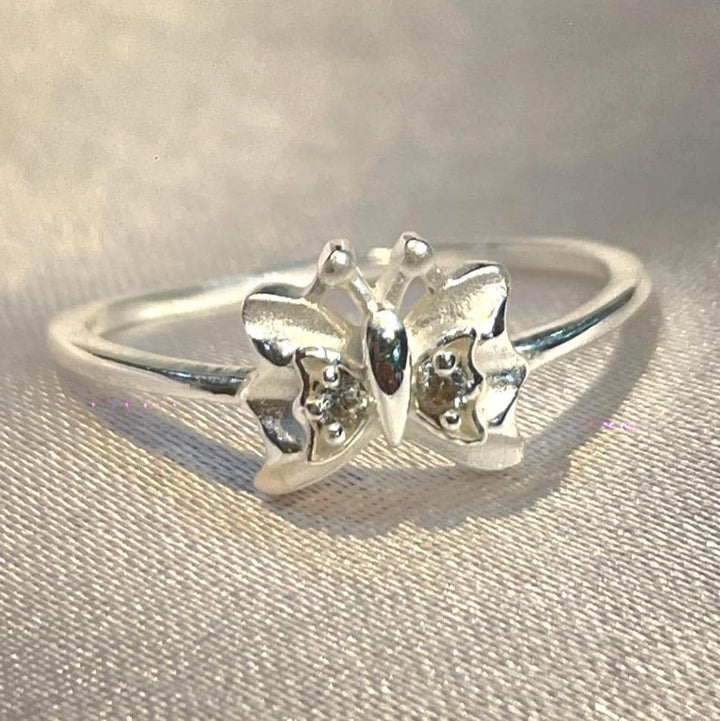 Nature inspired Dainty Silver Butterfly Ring for Her Suvera Jewelery 925_Silver_Ring Cocktail_Ring Dainty Diamond_Ring Elegant Engagement_Ring Flower Gift_for_Her Minimalist Promise_Ring Ring Silver_Ring Statement_Ring suverajewelry.com