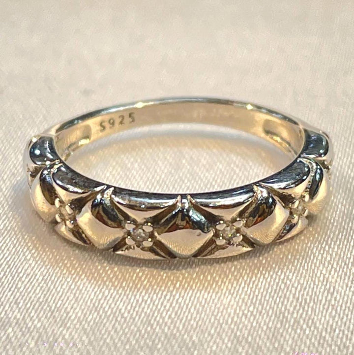 Stylish Daily Wear Statement Ring Suvera Jewelery 925_Silver_Ring birthday_gift Cocktail_Ring Curved_Wedding_Band dainty_silver_rings Diamond_Ring engagement_rings Gift_for_Her handmade_jewelry Minimalist_Ring Silver_Ring Stacking_Ring