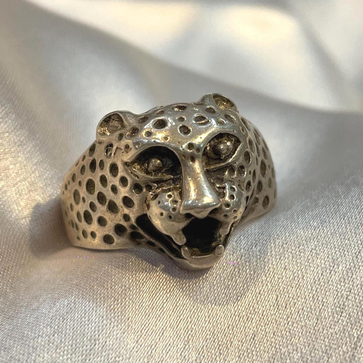 The Predator Ring Handcrafted Panther Face in Silver Suvera Jewelery 925_Silver_Ring Art_Deco_Ring Birthday_Gift Everyday_Ring Fine_Jewelry Gift_for_Boyfriend Mens_Promise_Ring Mens_Ring Panther_Head_Ring Pave_Ring Push_Present Radiant_Cut_Ring