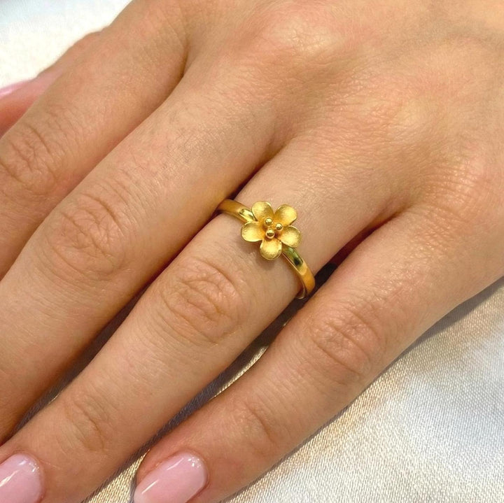 Gulbahar Handcrafted Floral Gold Ring Suvera Jewelery 14k_Gold_Ring 18k_Gold_Ring Anniversary_Ring Birthday_Ring Christmas_Gift Chunky_Ring Diamond_Ring Engagement_Gift Gold_Ring Gold_Ring_Women Open_Wedding_Band Vintage_Gold_Ring Women's_Ring