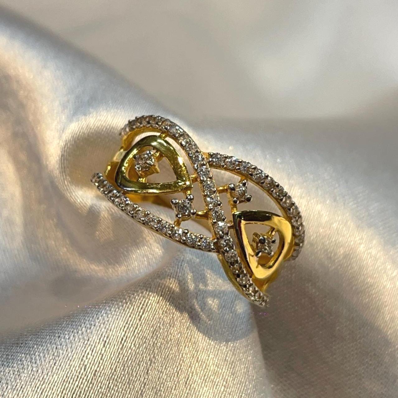 Eternal Grace Diamond Openwork Gold Ring Suvera Jewelery 14k_Gold_Ring 18k_Gold_Ring Anniversary_Ring Christmas_Gift Chunky_Ring Diamond_Ring Engagement_Gift Gold_Ring Gold_Ring_Women Open_Wedding_Band Statement_Ring Vintage_Gold_Ring